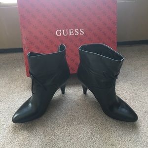 Guess Black Leather Boots
